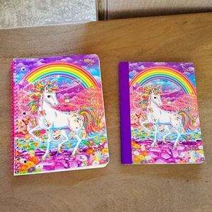 Lisa frank notebook set spiral and composition NEW retro glitter